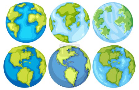 Ilustración de Earth globe planets collection illustration - Imagen libre de derechos