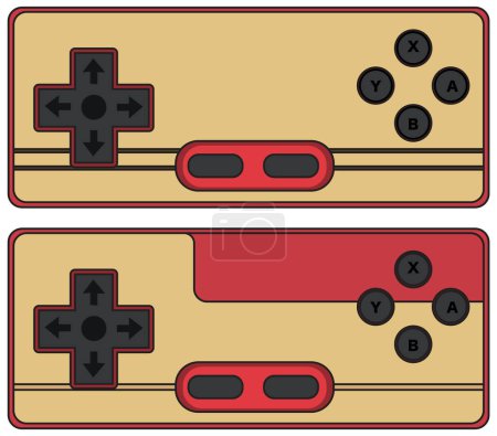 Illustration for Retro video game console isolated illustration - Royalty Free Image