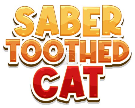 Illustration for Saber toothed cat logo illustration - Royalty Free Image