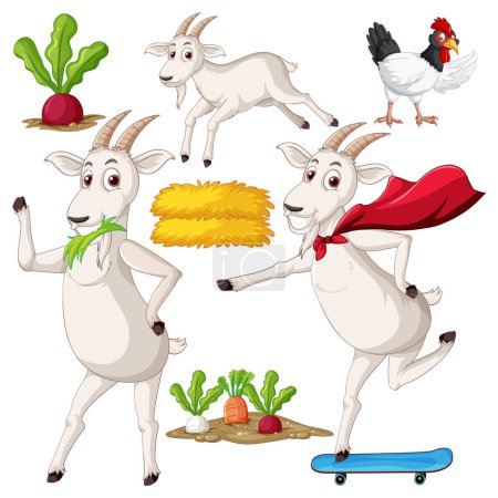 Ilustración de Objetos de granja y elementos Vector Set ilustración - Imagen libre de derechos