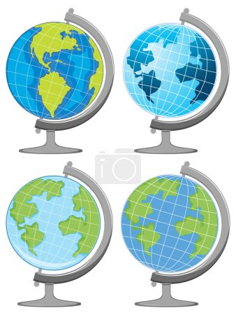 Illustration for Earth globe planets collection illustration - Royalty Free Image