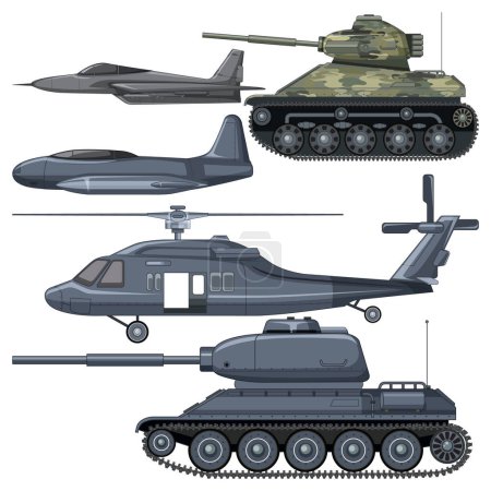 Téléchargez les illustrations : Illustration des véhicules militaires - en licence libre de droit