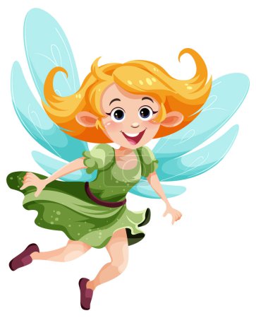 Illustration for Beautiful fairy cartoon character illustration - Royalty Free Image