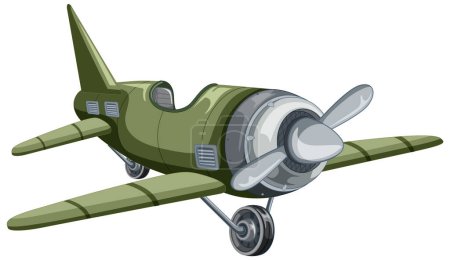 Una ilustración de dibujos animados avión militar