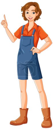 Illustration for Gardener Woman Standing Proudly Character illustration - Royalty Free Image