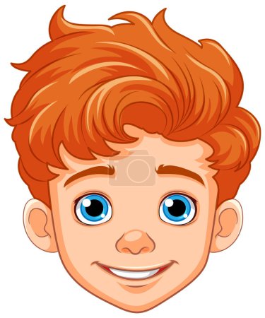 Illustration for Boy cartoon head isolated illustration - Royalty Free Image