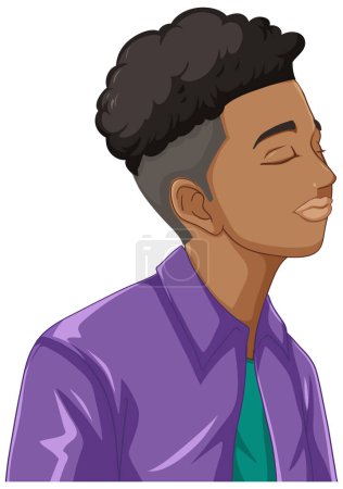 Illustration for African man cartoon character illustration - Royalty Free Image