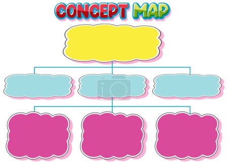 Illustration for A simple and child-friendly concept map template - Royalty Free Image