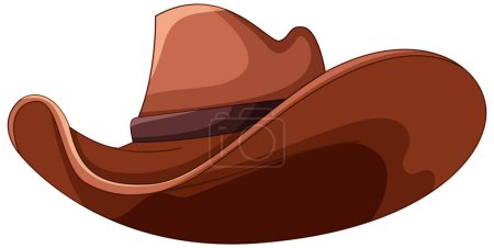 Téléchargez les illustrations : Illustration vectorielle d'un simple chapeau de cow-boy - en licence libre de droit