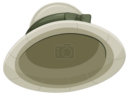 Illustration for Vector cartoon illustration of a woman wearing a hat in isolation - Royalty Free Image