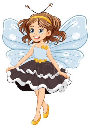 Illustration for A cute princess fairy in a fantasy-themed party dress - Royalty Free Image