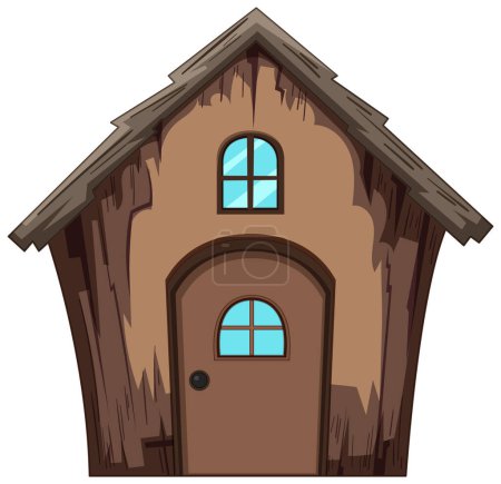 Illustration for A charming, simple vector illustration of a house. - Royalty Free Image