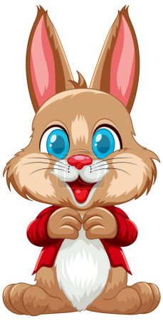 Téléchargez les photos : Heureux personnage de lapin avec de grands yeux bleus. - en image libre de droit