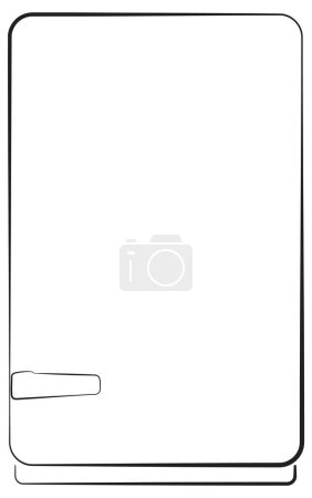 Simple line drawing of a modern smartphone