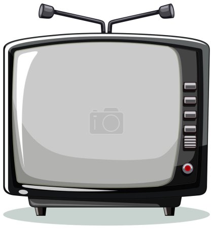 Illustration for Vector graphic of a classic vintage TV - Royalty Free Image