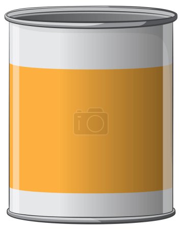 Graphique vectoriel d'une boîte de conserve avec étiquette vierge