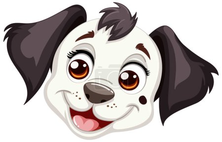 Illustration for Cartoon of a happy, playful young dog - Royalty Free Image