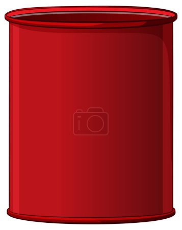 A simple red can without a label, vector art