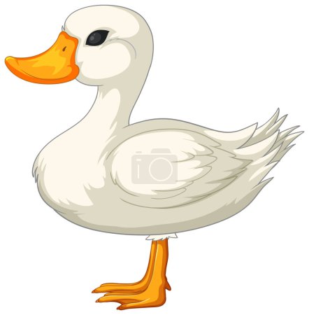 Téléchargez les photos : Graphique vectoriel d'un canard mignon et stylisé - en image libre de droit
