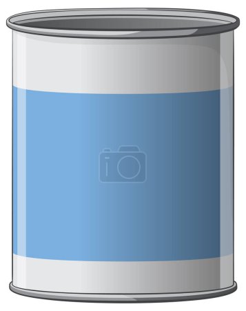 Vektorgrafik einer Blechdose mit leerem Etikett
