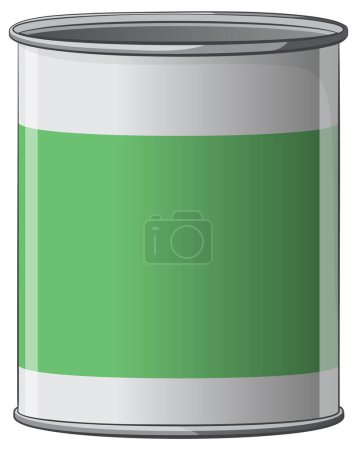 Vector graphic of a simple tin can
