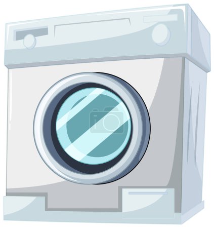 Illustration for Vector graphic of a contemporary washing machine - Royalty Free Image