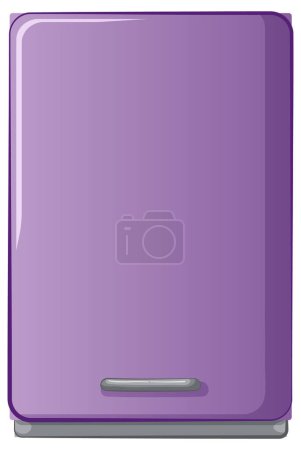 Vector graphic of a modern purple refrigerator