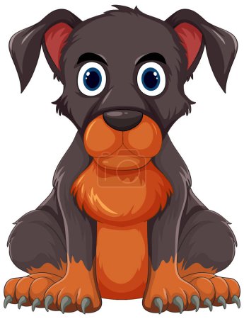 Photo for Cute vector illustration of a brown puppy - Royalty Free Image