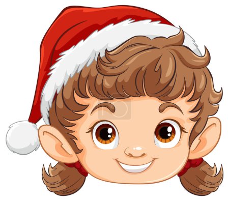 Illustration for "Cartoon elf with a joyful Christmas spirit." - Royalty Free Image