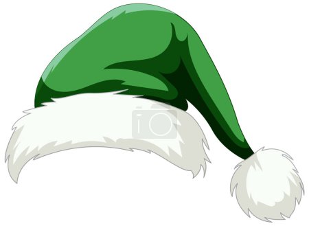 Téléchargez les illustrations : Graphique vectoriel d'un chapeau de Noël traditionnel. - en licence libre de droit
