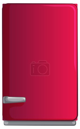 Illustration for Vector illustration of a standalone red fridge - Royalty Free Image