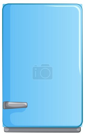 Vector illustration of a standalone blue refrigerator