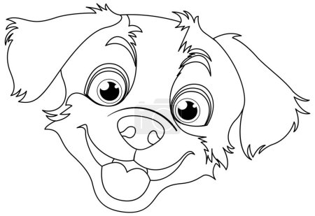 Illustration for Vector illustration of a cheerful cartoon dog - Royalty Free Image