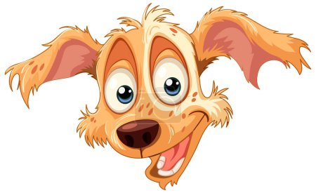 Téléchargez les photos : Illustration vectorielle d'un chien heureux et ludique - en image libre de droit