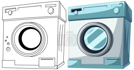 Illustration for Vector illustration of two stylized washers - Royalty Free Image