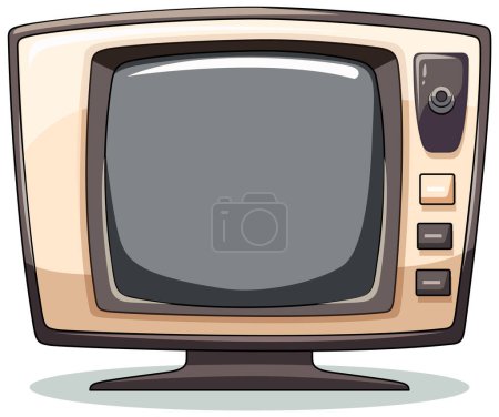 Vector graphic of a vintage television set