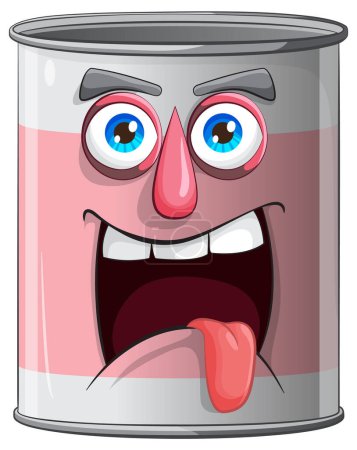 Illustration for Vector illustration of a cheerful paint can - Royalty Free Image