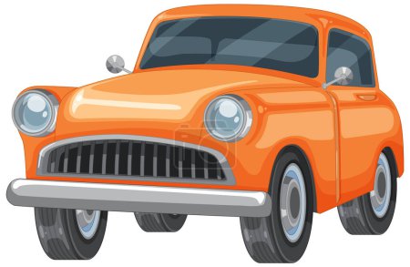 Téléchargez les illustrations : Graphique vectoriel coloré d'un véhicule vintage - en licence libre de droit