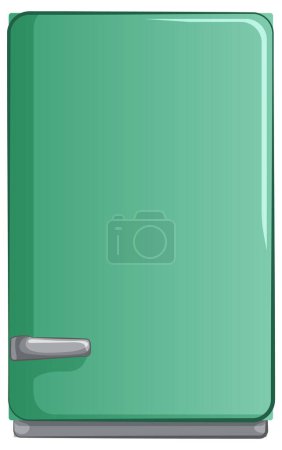 Illustration for Vector graphic of a simple green refrigerator - Royalty Free Image