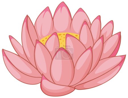 Illustration for Vector graphic of a blooming pink lotus flower - Royalty Free Image