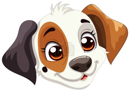 Ilustración de Lindo vector ilustración de un perro amigable - Imagen libre de derechos