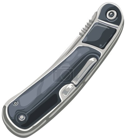 Illustration for Vector graphic of a modern multitool knife. - Royalty Free Image