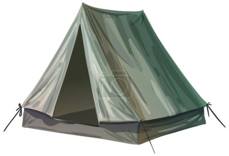 Illustration for Vector illustration of a simple camping tent. - Royalty Free Image