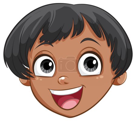 Illustration for Vector illustration of a cheerful young boy - Royalty Free Image