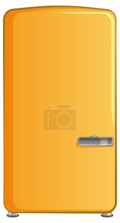 Retro-style fridge with a vibrant orange finish