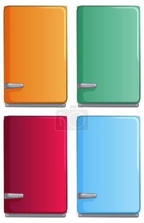 Photo for Four brightly colored vector binders on white - Royalty Free Image