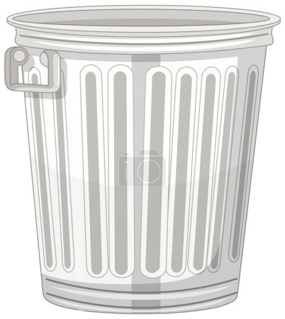 Photo for Detailed vector design of a classic metal bin. - Royalty Free Image