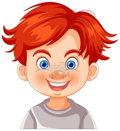 Illustration for Vector illustration of a happy young boy - Royalty Free Image
