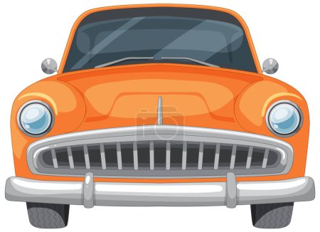 Ilustración de Vehículo vintage colorido en un estilo de dibujos animados - Imagen libre de derechos