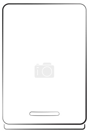 Photo for Minimalist design of a contemporary mobile phone - Royalty Free Image